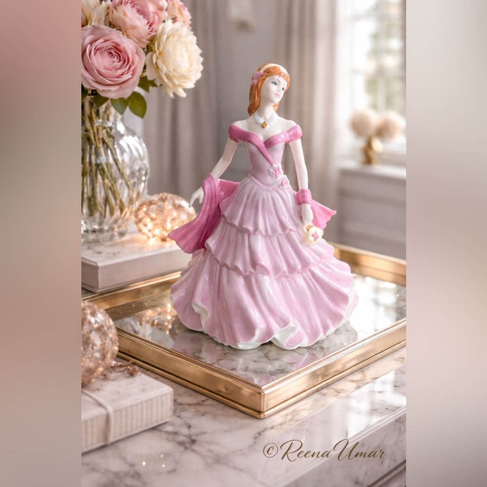 COALPORT “Birthday Wishes” Bone China Lady Figurine